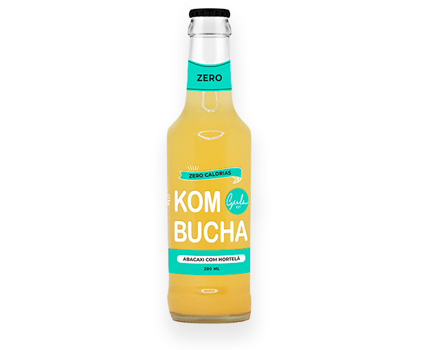 KOMBUCHA DE ABACAXI E HORTELÃ - 280ML