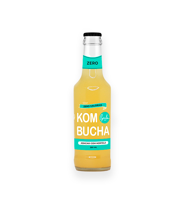 KOMBUCHA DE ABACAXI E HORTELÃ - 280ML