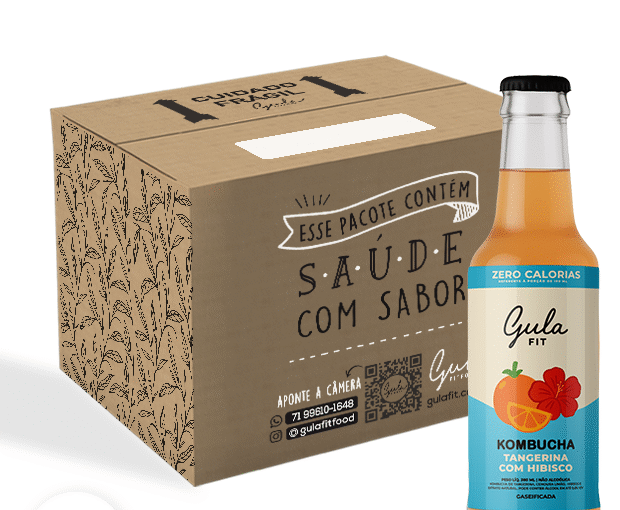 COMBO 12 KOMBUCHAS TANGERINA E HIBISCO - 280ML