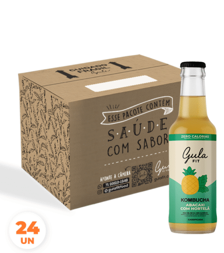 COMBO 24 KOMBUCHAS ABACAXI E HORTELÃ - 280ML
