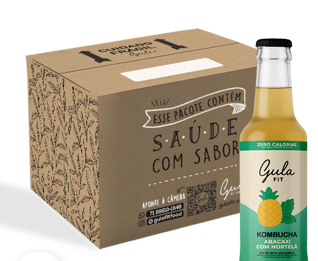 COMBO 36 KOMBUCHAS ABACAXI E HORTELÃ - 280ML