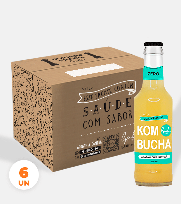COMBO 6 KOMBUCHAS ABACAXI E HORTELÃ - 280ML