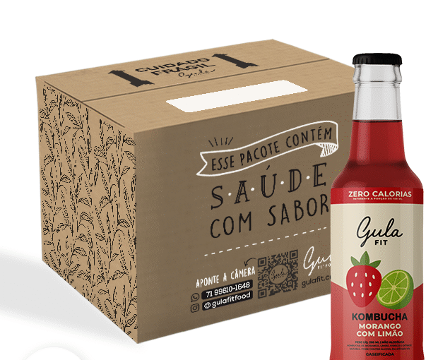 COMBO 6 KOMBUCHAS MORANGO COM LIMÃO – 280 ML