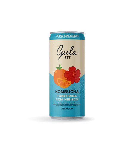 LATA KOMBUCHA TANGERINA COM HIBISCO - 269 ML