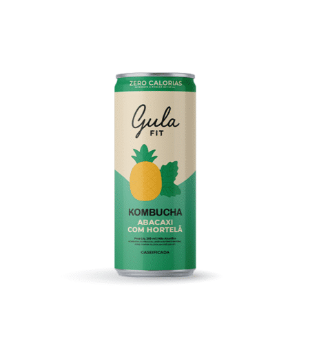 LATA KOMBUCHA ABACAXI COM HORTELÃ - 269 ML