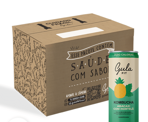 COMBO 24 LATAS KOMBUCHAS ABACAXI COM HORTELÃ - 269ML